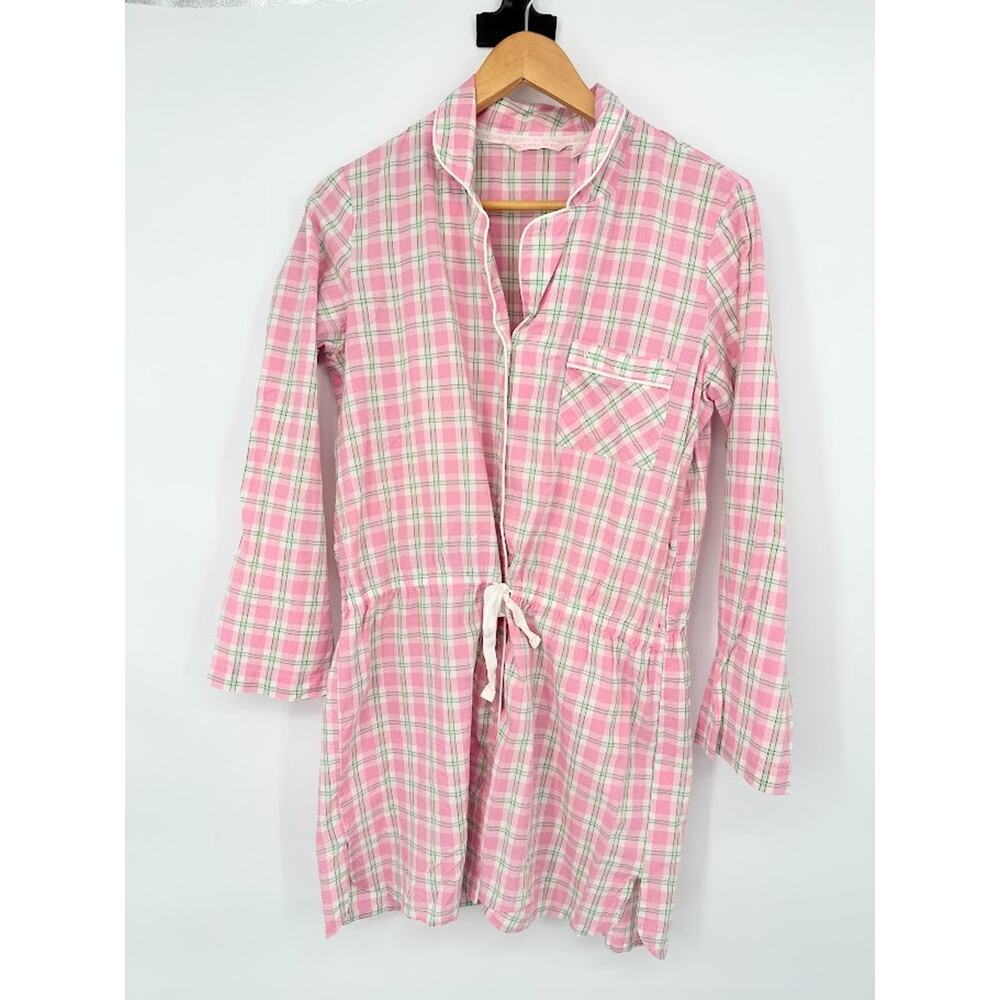Victoria's Secret Women's Night Shirt Nightgown Drawstring‎ Waist Pink Size S